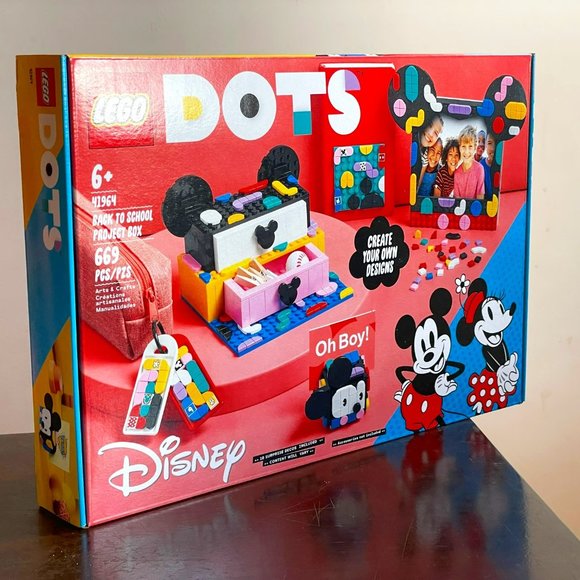 LEGO DOTS 41964 Disney Mickey Mouse Minnie Mouse Back-to-School Project Box NIB - Picture 1 of 13